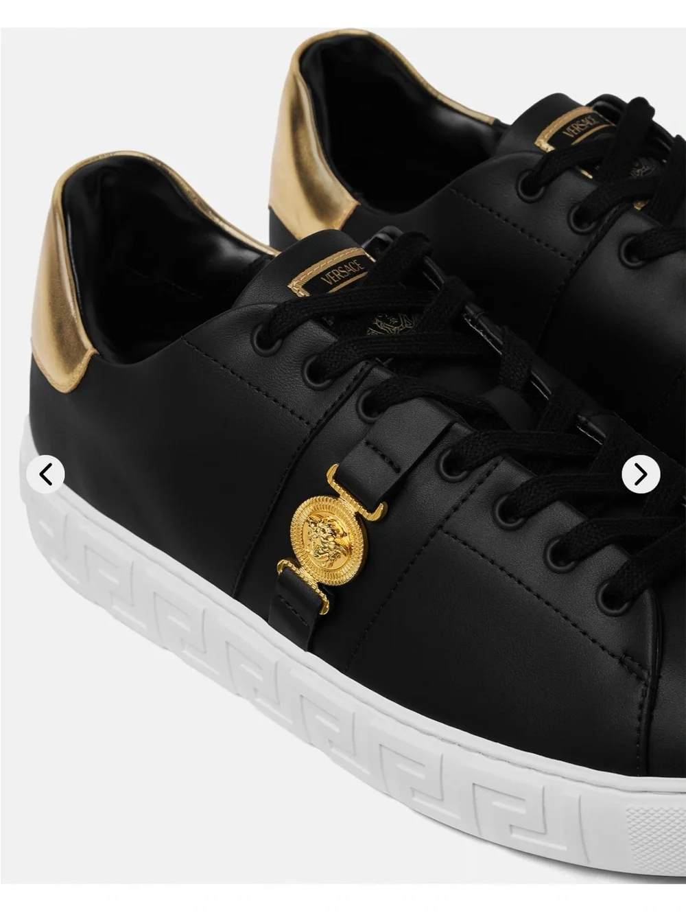 Greca Leather Sneakers